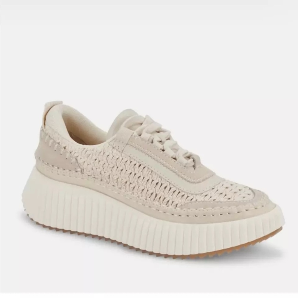 Dolce Vita Dolen Knit Sneakers Sandstone Knit 8.5 NEW - Picture 2 of 6